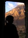 Ashe looking out one of the ruinsÂ´ windows.